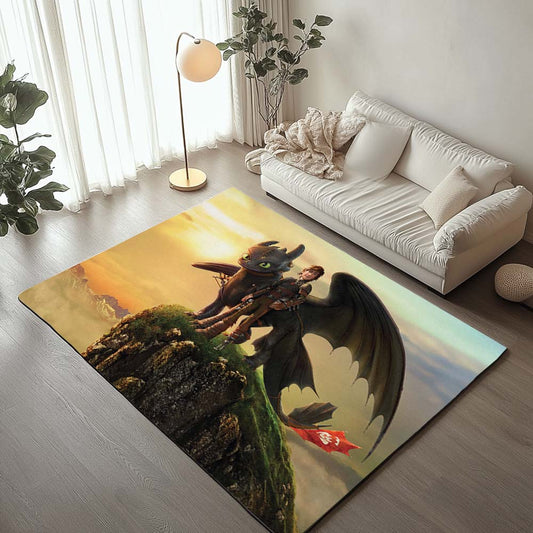 Toothless and Hiccup How To Train Your Dragon 02 Rug