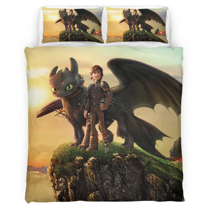Toothless and Hiccup How To Train Your Dragon 02 Duvet Cover