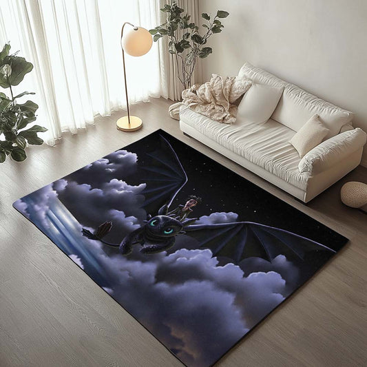 Toothless and Hiccup How To Train Your Dragon 03 Rug