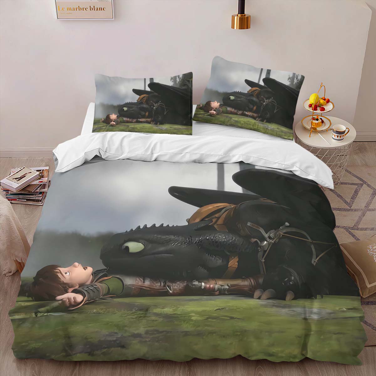 Toothless and Hiccup How To Train Your Dragon 04 Duvet Cover 2