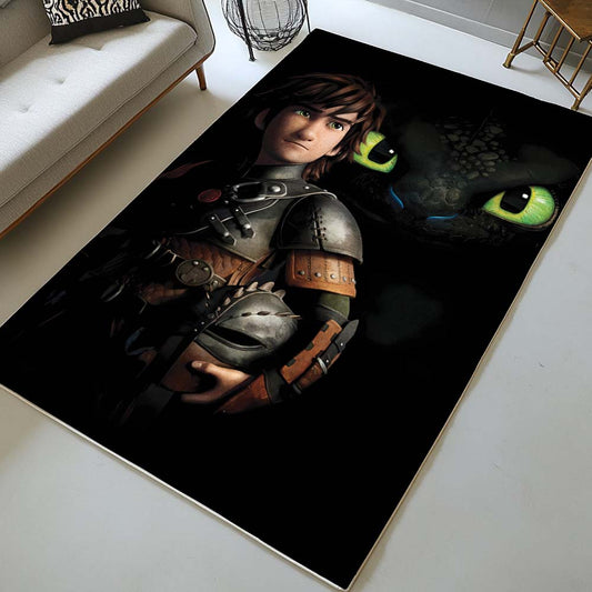 Toothless and Hiccup How To Train Your Dragon Rug