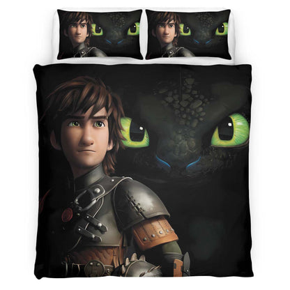 Toothless and Hiccup How To Train Your Dragon Duvet Cover
