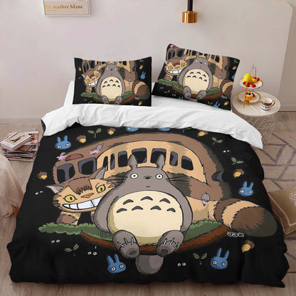 Totoro on the bus 2 Duvet Cover 2