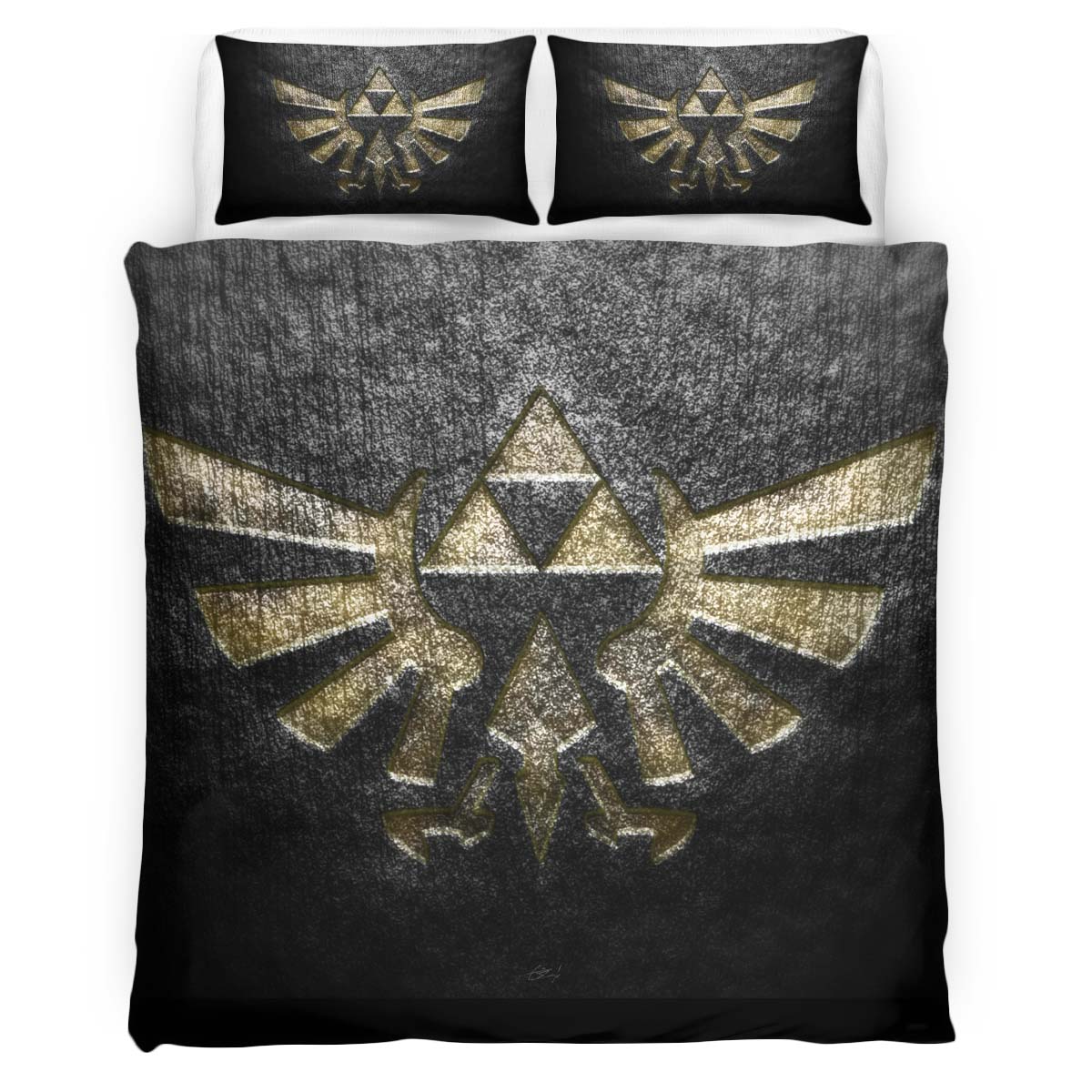 Triforce The legend of Zelda Stone Duvet Cover