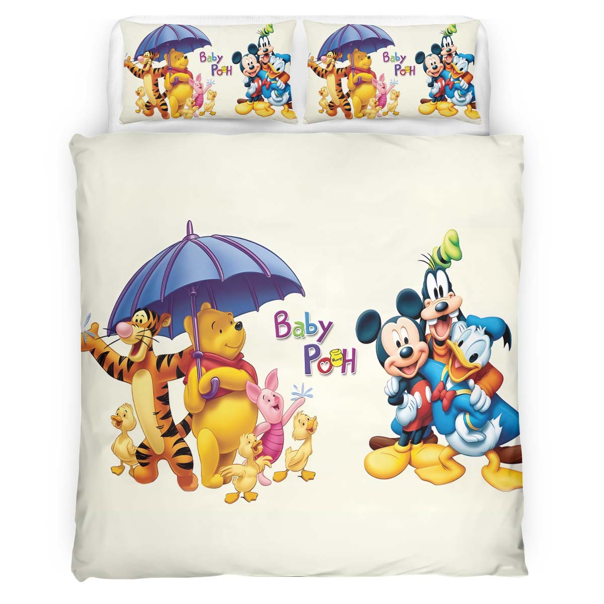 Winnie The Pooh and Disney Characters Duvet Cover