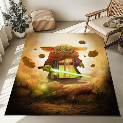 baby yoda star wars 3 Rug