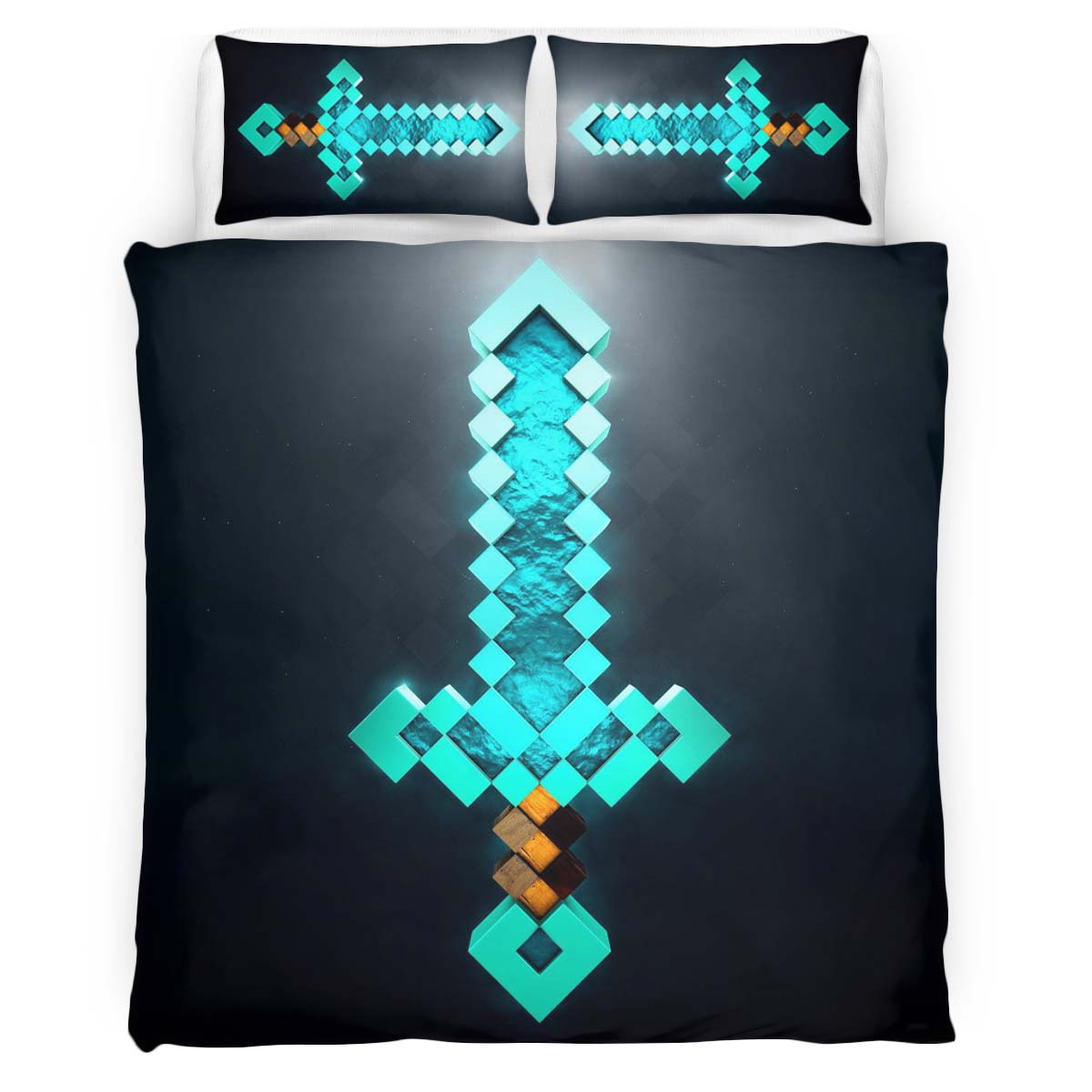 enchanted diamond sword minecraft Duvet Cover