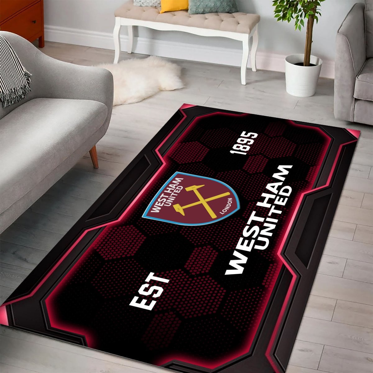 West Ham United Rug - Premier League Rug 2 2