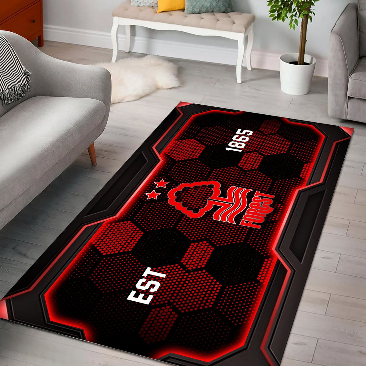 Nottingham Forest Rug - Premier League Rug 2 2