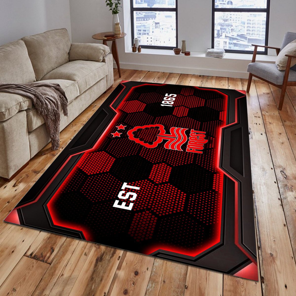 Nottingham Forest Rug - Premier League Rug 2