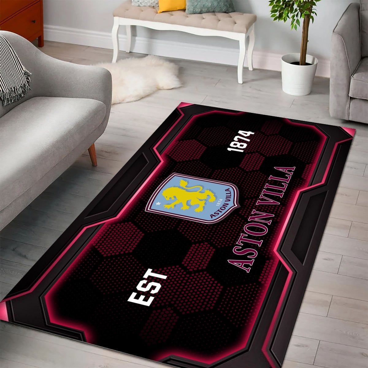 Aston Villa Rug - Premier League Rug 2 2
