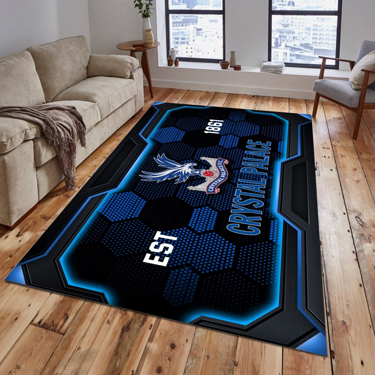 Crystal Palace Rug - Premier League Rug 2