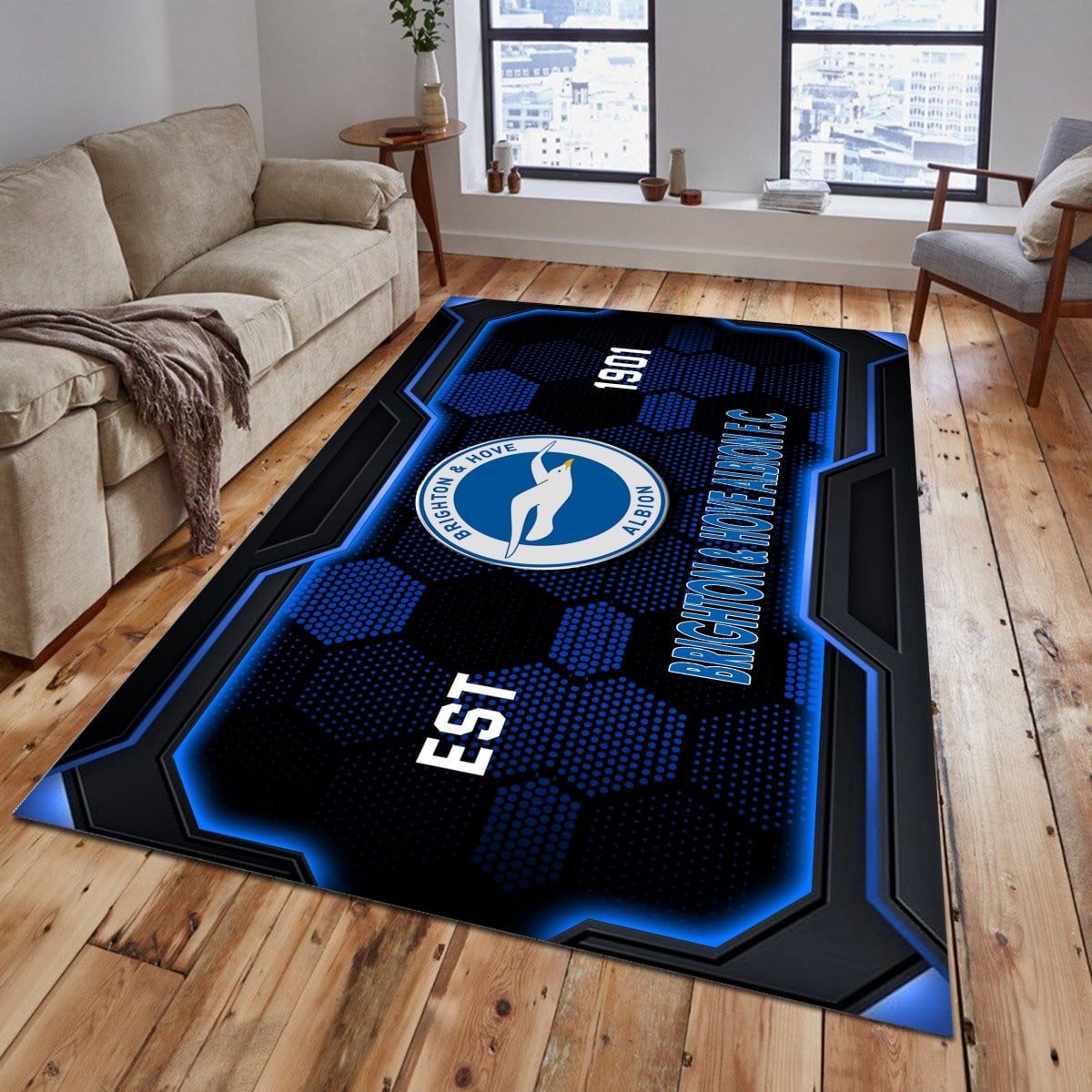 Brighton & Hove Albion Rug - Premier League Rug 2