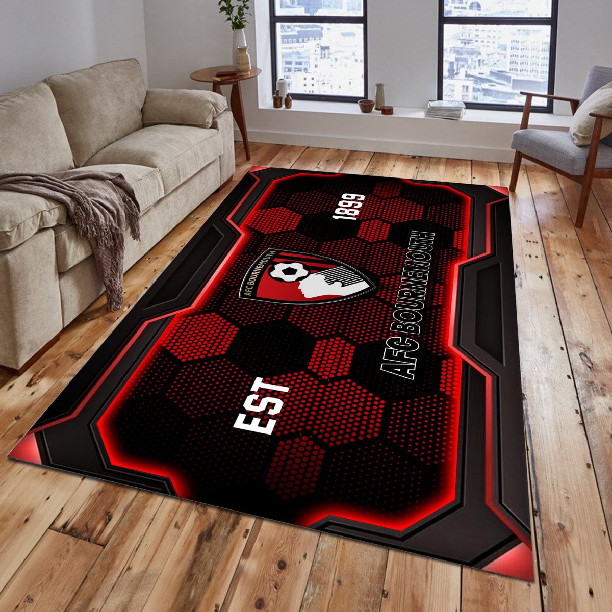 Bournemouth Rug - Premier League Rug 2