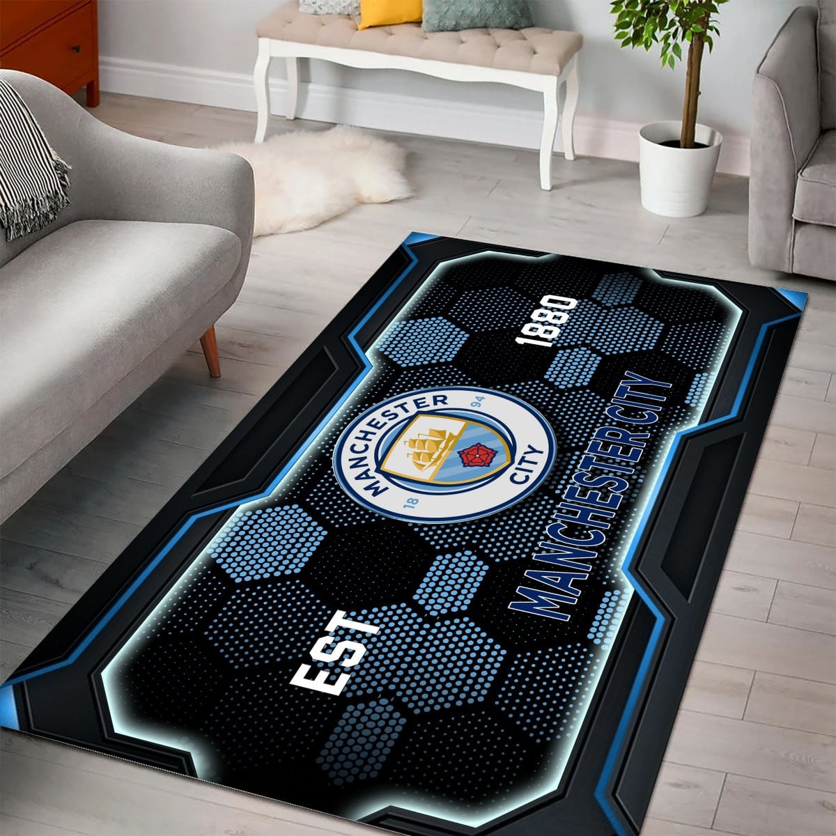 Manchester City Rug - Premier League Rug 2 2