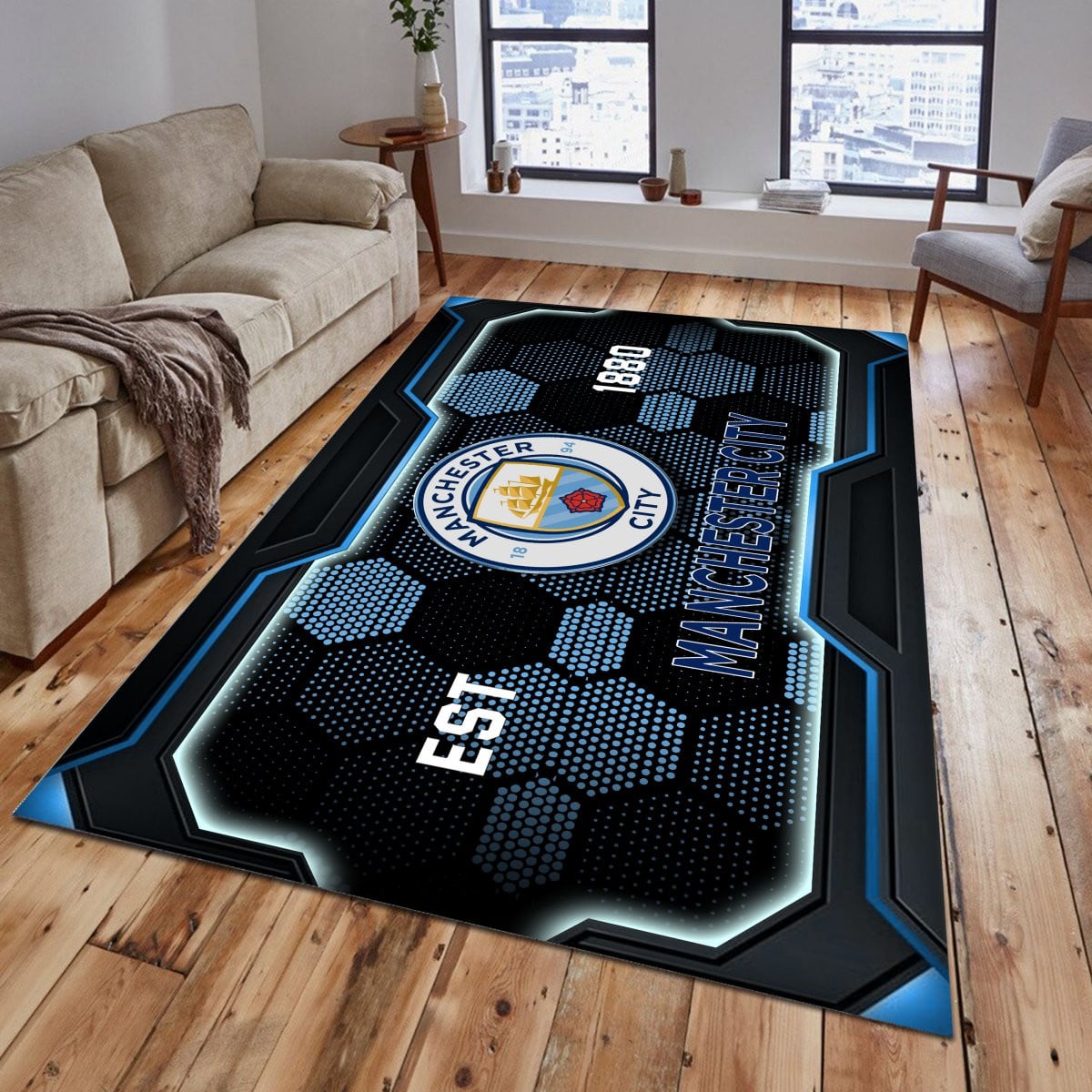 Manchester City Rug - Premier League Rug 2