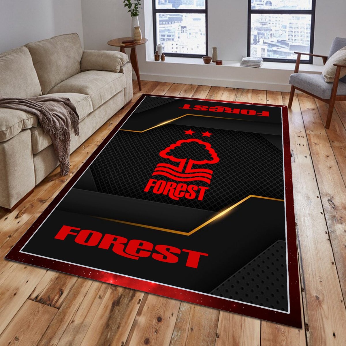 Nottingham Forest Rug - Premier League Rug 1