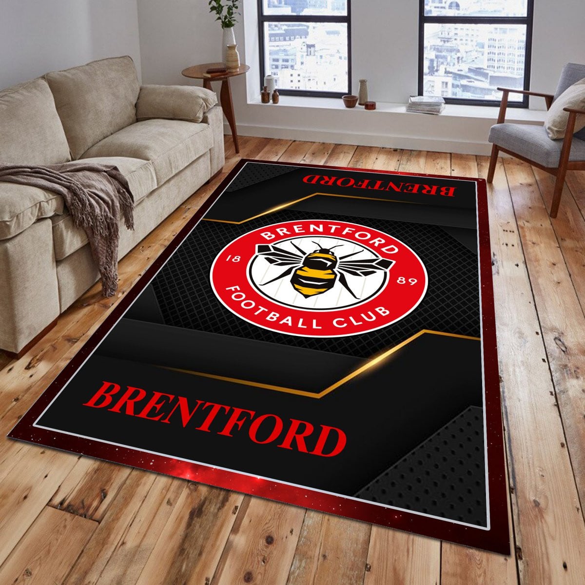 Brentford Rug - Premier League Rug 1