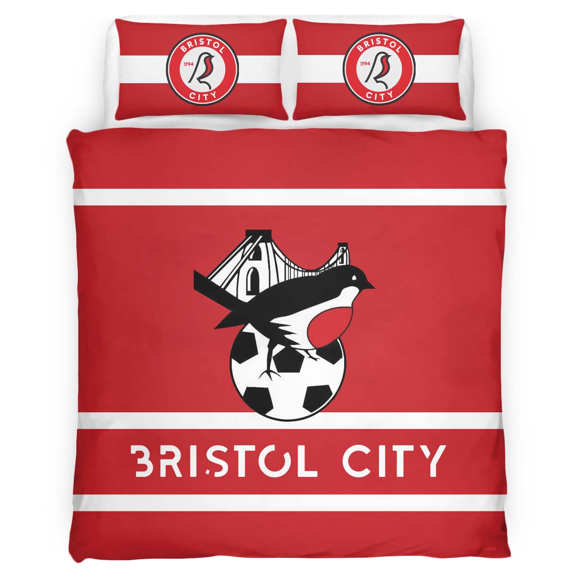 Bristol City Football Club EFL Championship BCFC 03 Duvet Cover Set 2
