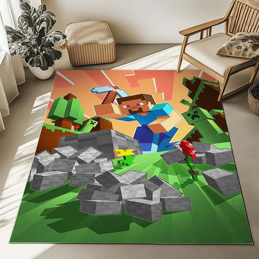 herobrine minecraft character 1013 Rug