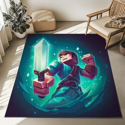 herobrine minecraft main character Rug