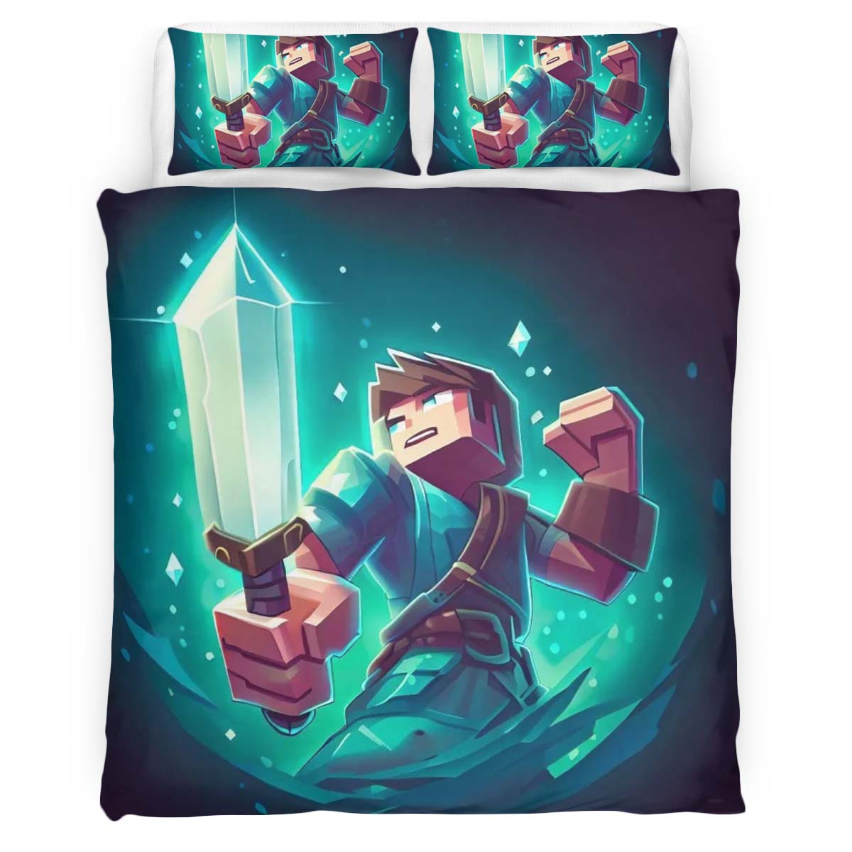 herobrine minecraft main character Duvet Cover