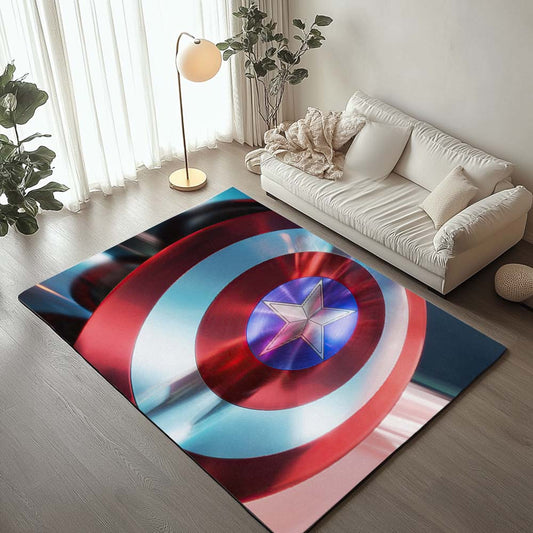 marvel legends captain america shield Rug