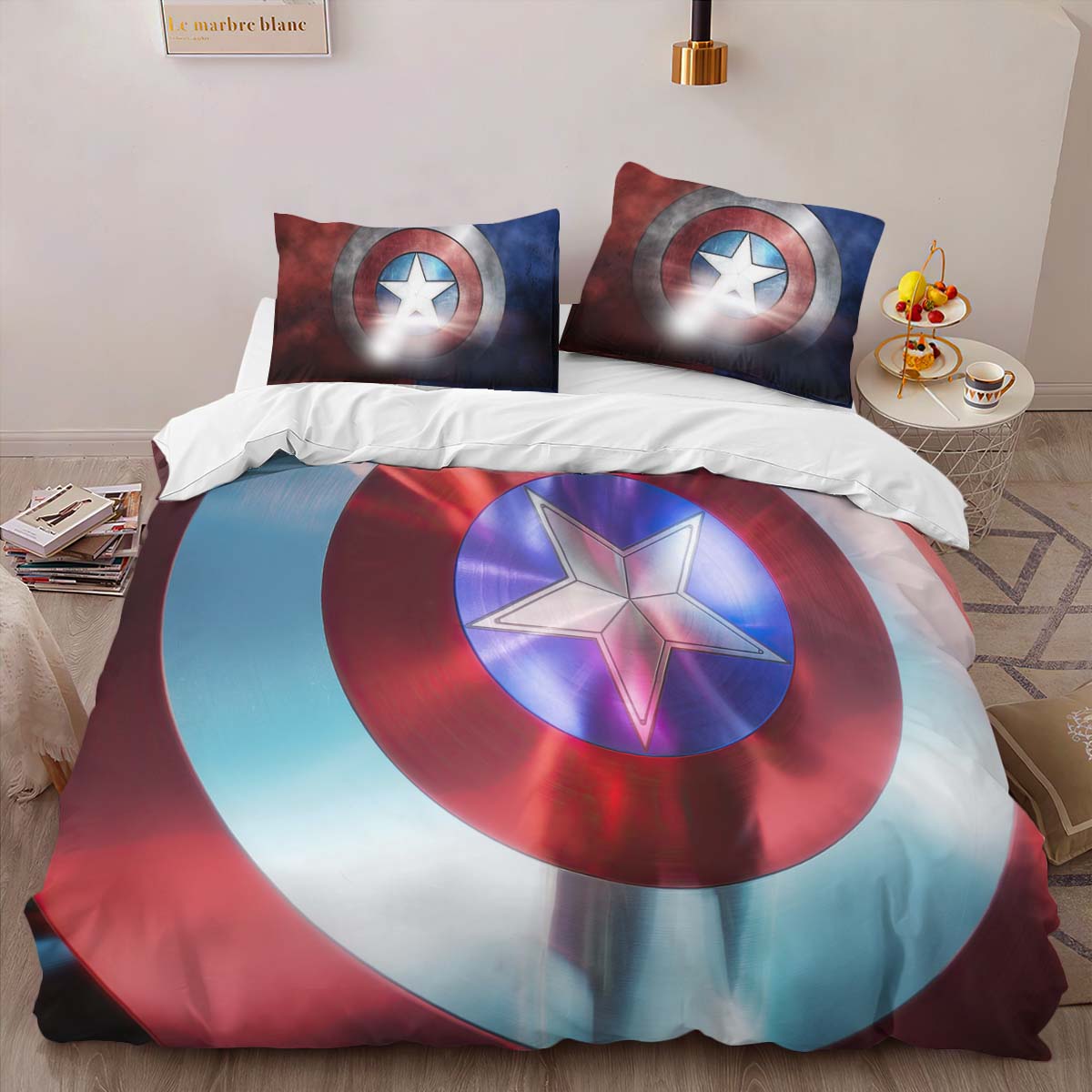 marvel legends captain america shield Duvet Cover 2