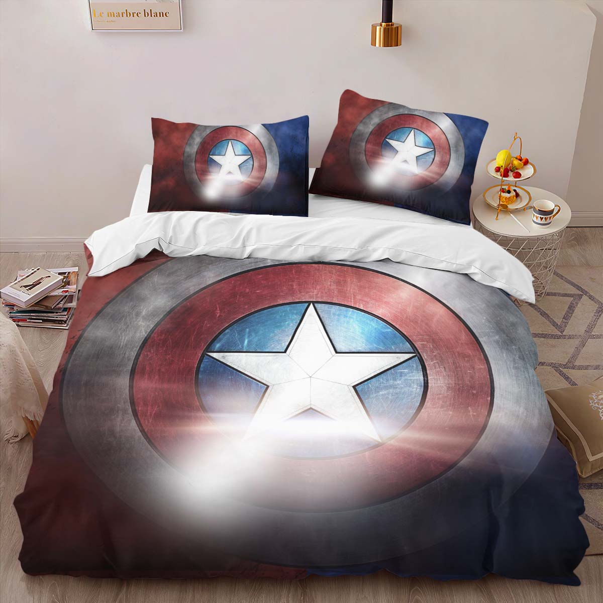 marvel legends captain america shield 4 Duvet Cover 2
