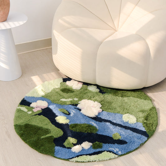 Bronze Tufted Raised-Weave Rug – 100 x 100 cm