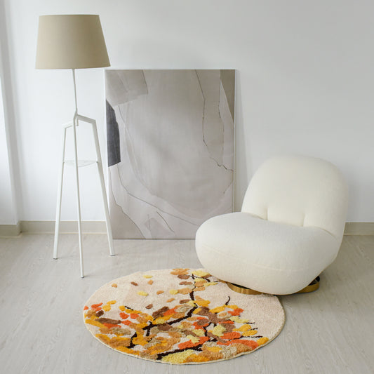 Scopy Tufted Raised-Weave Rug – 110 x 110 cm